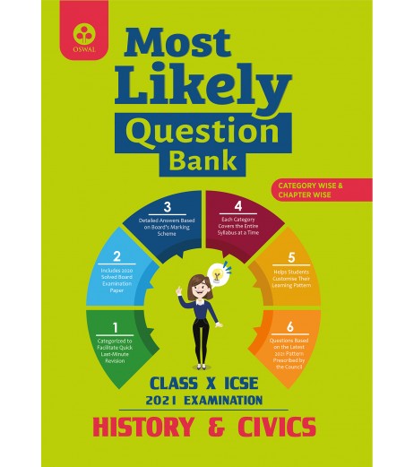 Oswal Most Likely Question Bank for History and Civics ICSE Class 10 | Latest Edition ICSE Class 10 - SchoolChamp.net